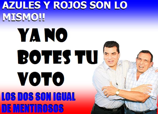 Honduras : Affiches contre la grande fraude électorale, ne votez pas !