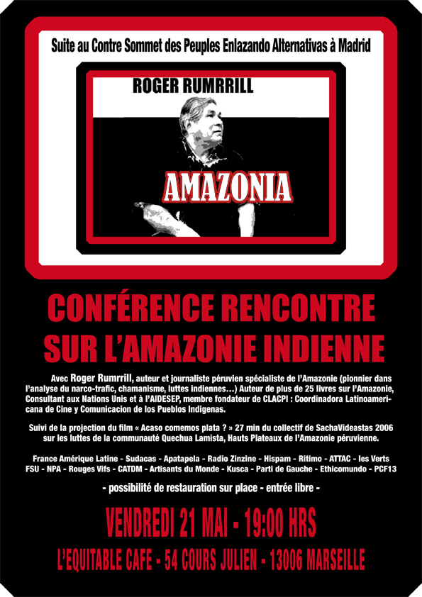 Marseille : conférence/rencontre sur l&rsquo;Amazonie péruvienne
