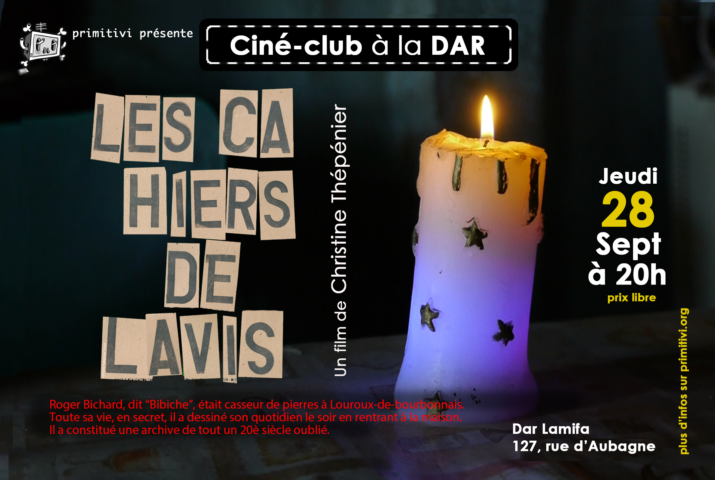 Ciné-club : « Les cahiers de Lavis »