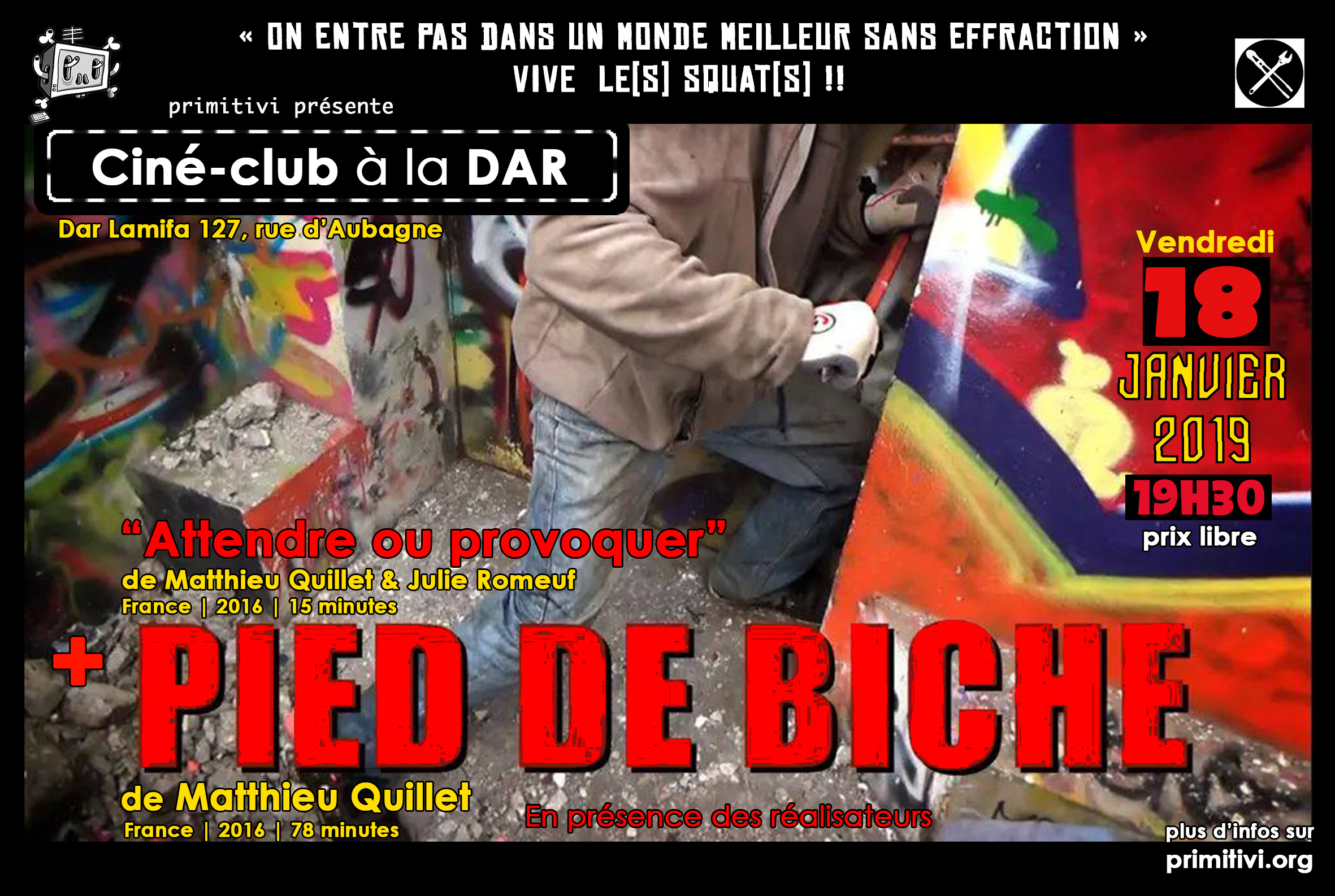 Projection du film « Pied de biche » de Matthieu Quillet